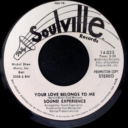 Sound Experience - Your Love Belongs To Me / Your Love Belongs To Me side B