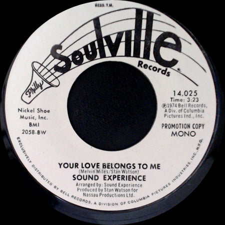 Sound Experience - Your Love Belongs To Me / Your Love Belongs To Me side A