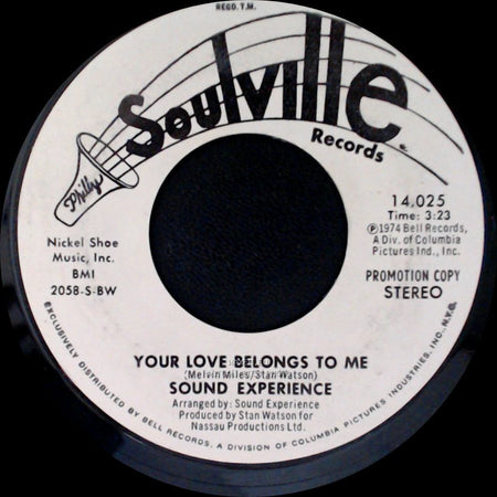 Sound Experience - Your Love Belongs To Me / Your Love Belongs To Me side B