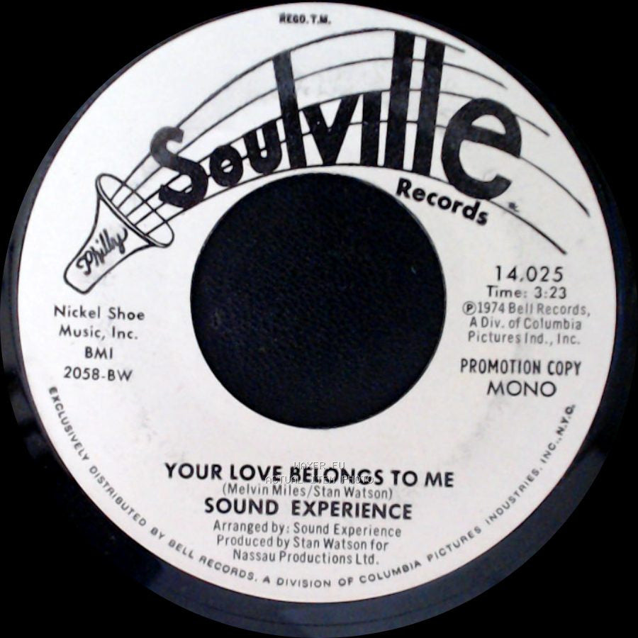 Sound Experience - Your Love Belongs To Me / Your Love Belongs To Me side B
