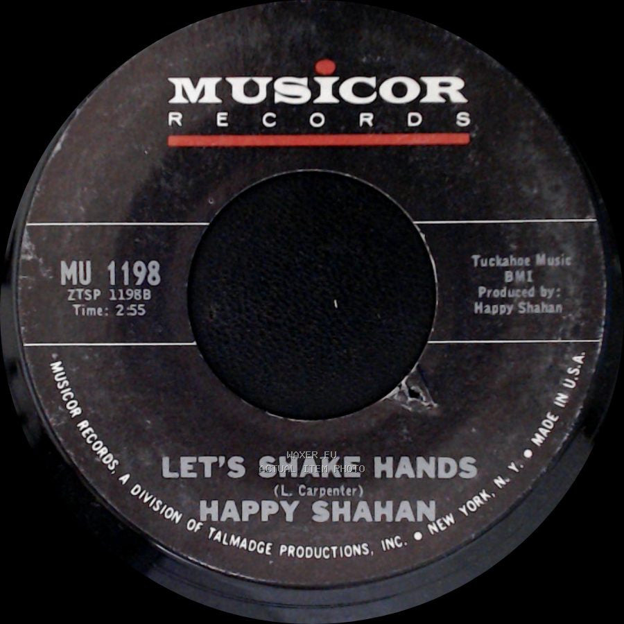 Happy Shahan - Where's My Baby Tonight / Let's Shake Hands side B