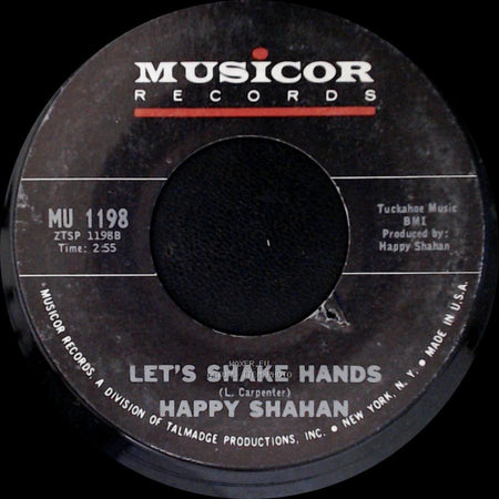 Happy Shahan - Where's My Baby Tonight / Let's Shake Hands side B