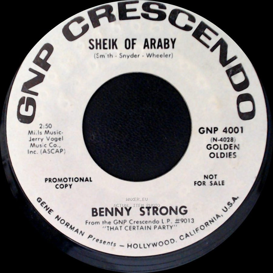 Benny Strong - Sheik Of Araby / That Certain Party side A