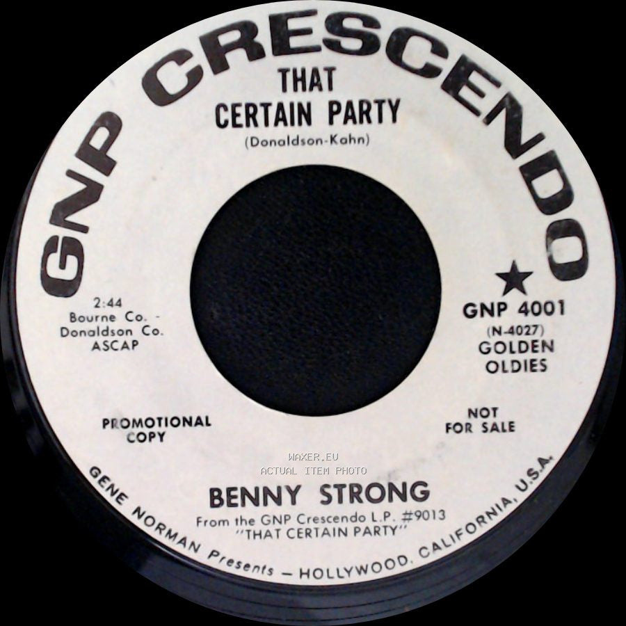 Benny Strong - Sheik Of Araby / That Certain Party side B