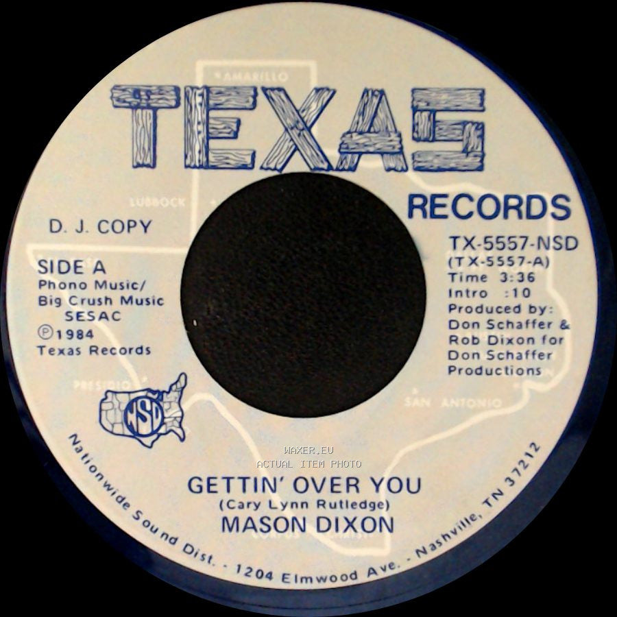 Mason Dixon - Gettin' Over You / Gettin' Over You side B
