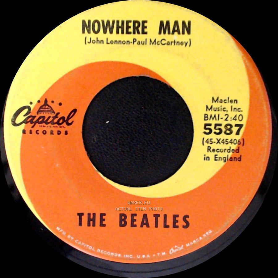 The Beatles - Nowhere Man / What Goes On side A