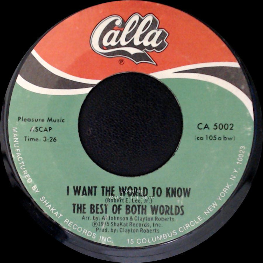 Moma Bakes Biscuits - The Best Of Both Worlds / I Want The World To Know / The Best Of Both Worlds side B