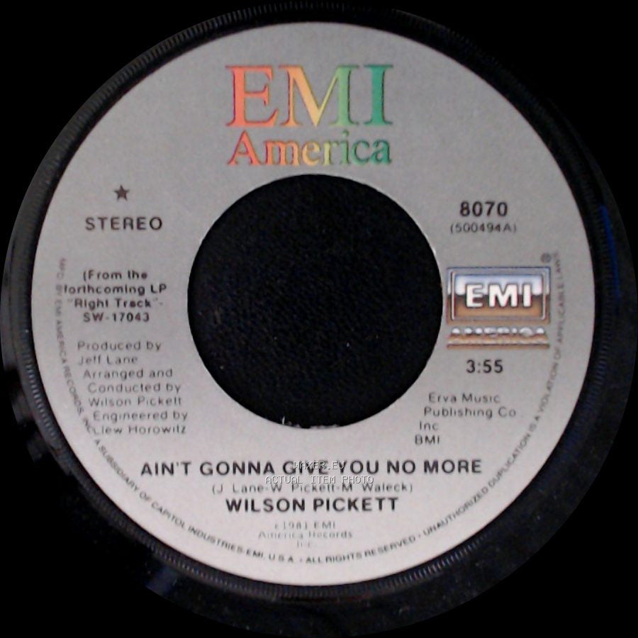 Wilson Pickett - Ain't Gonna Give You No More / Don't Underestimate The Power Of Love side A