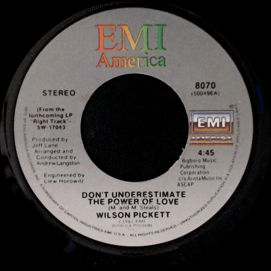 Wilson Pickett - Ain't Gonna Give You No More / Don't Underestimate The Power Of Love side B