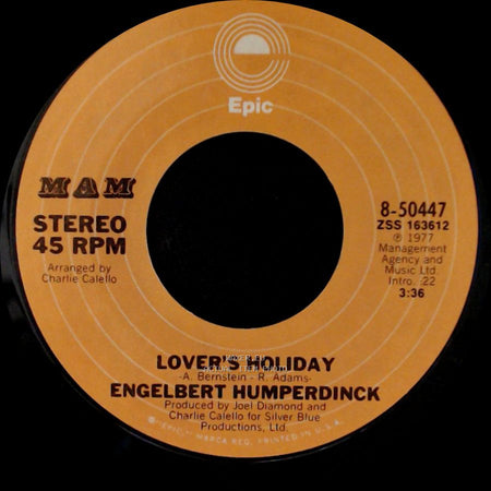 Engelbert Humperdinck - Lover's Holiday / Look At Me side A