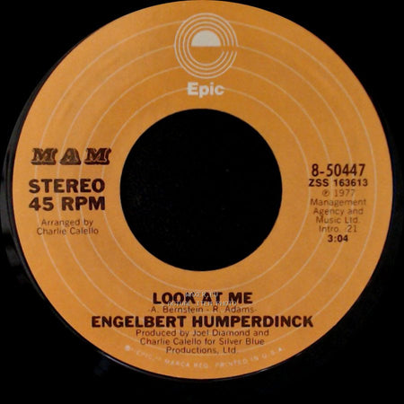 Engelbert Humperdinck - Lover's Holiday / Look At Me side B