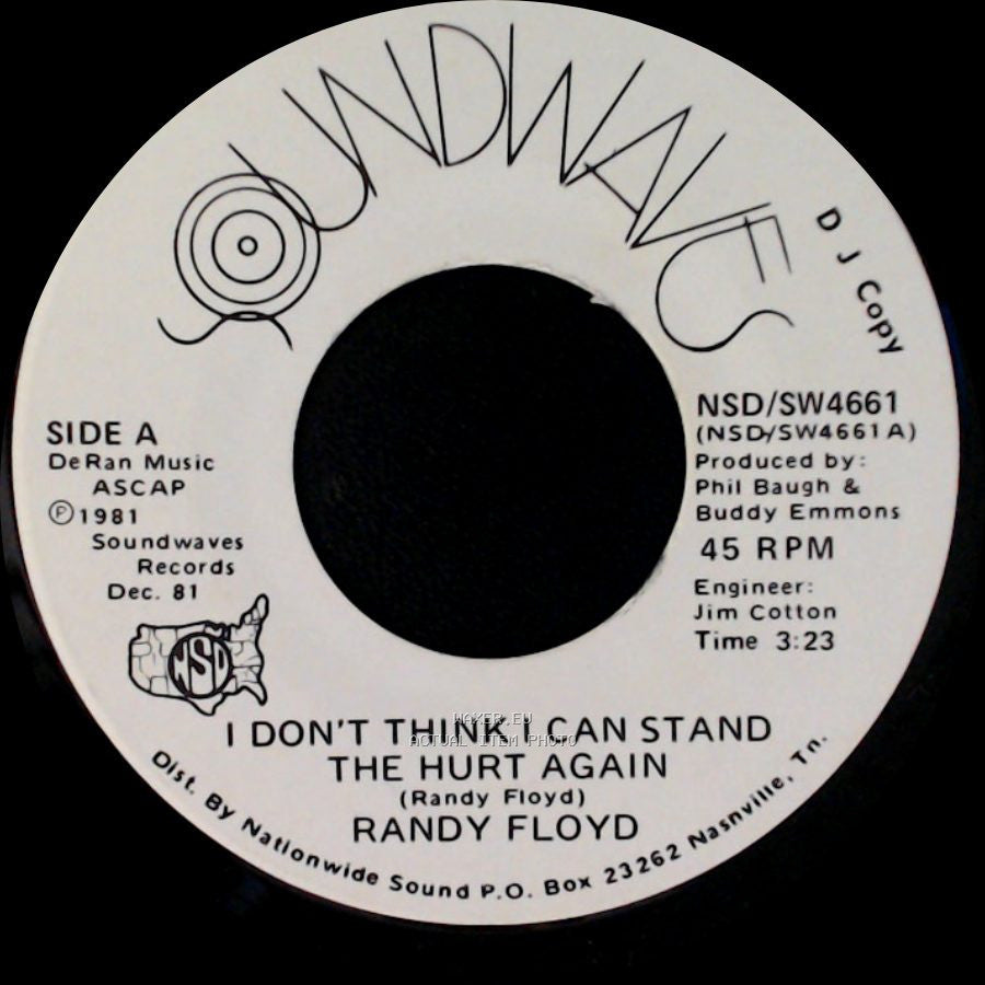 Randy Floyd - I Don't Think I Can Stand The Hurt Again / You Gave Me A Mountain side A