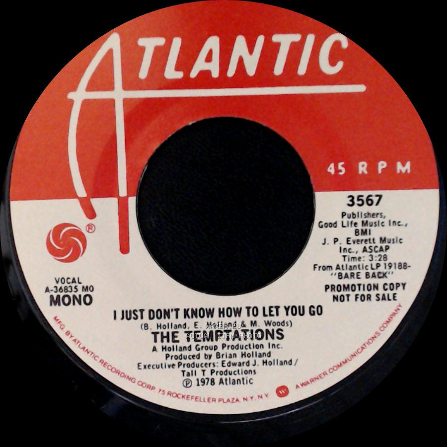 The Temptations - I Just Don't Know How To Let You Go / I Just Don't Know How To Let You Go side B