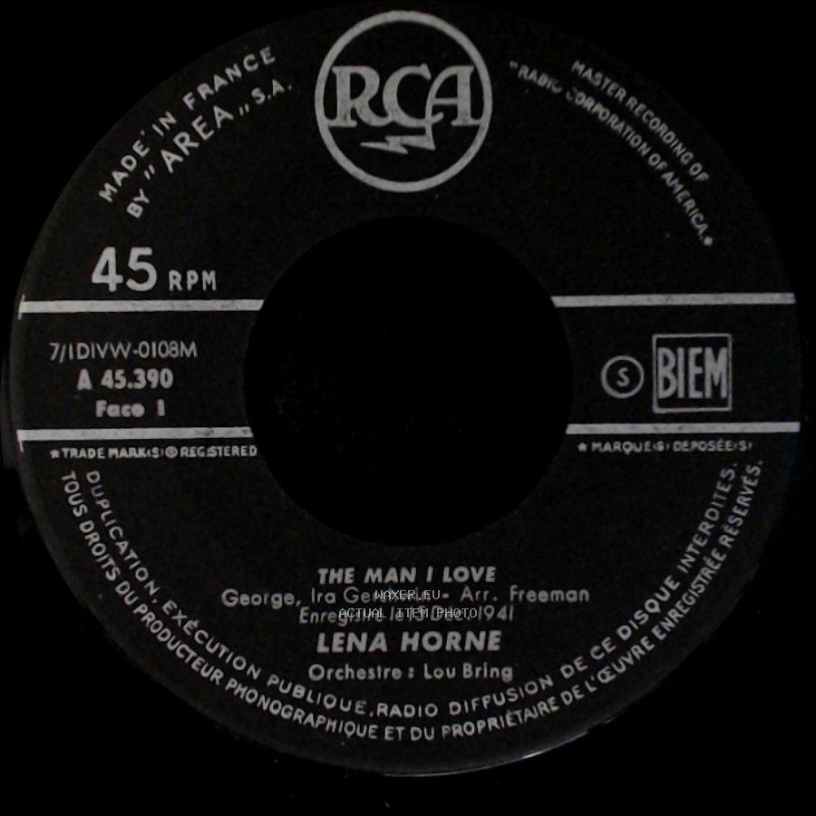 Lena Horne - The Man I Love / The Stormy Weather side A