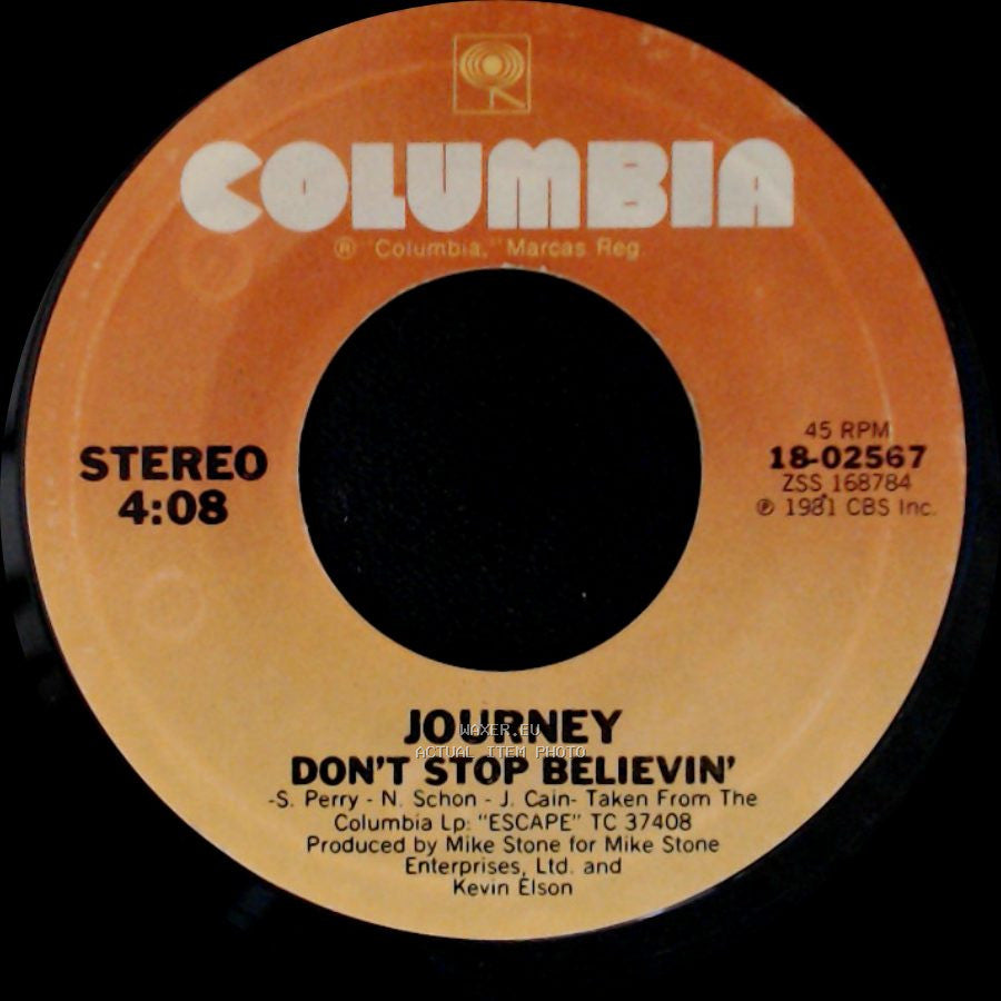 Journey - Don't Stop Believin' / Natural Thing side A