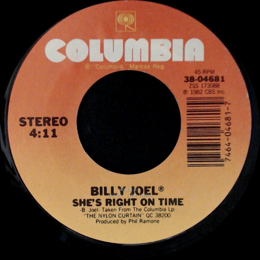 Billy Joel - Keeping The Faith (Special Mix) / She's Right On Time side B