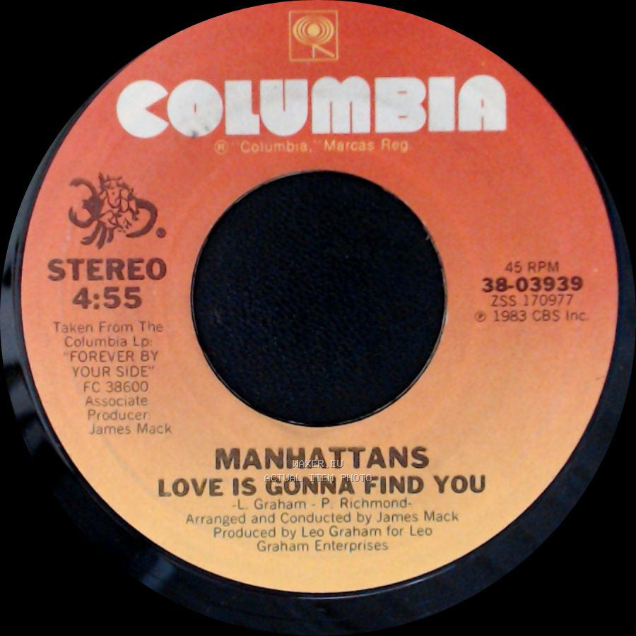 Manhattans - Love Is Gonna Find You / Crazy side A