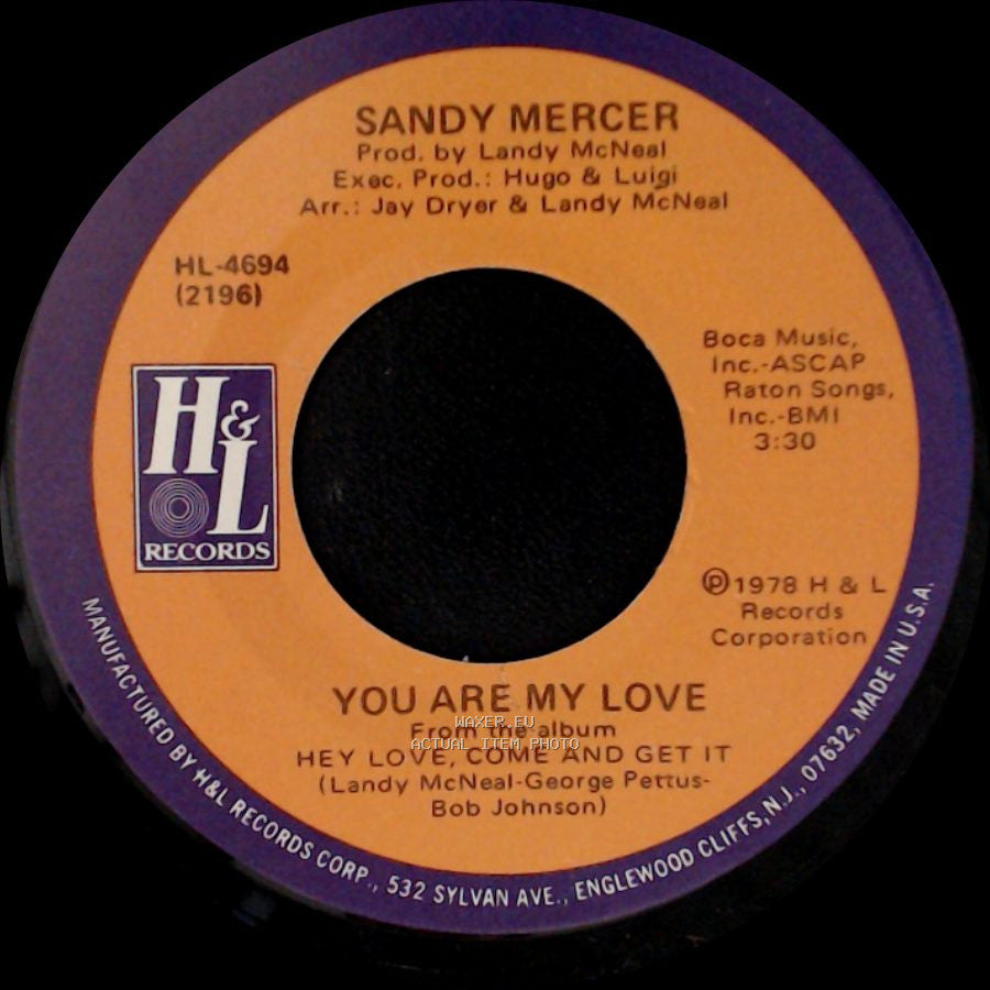 Sandy Mercer - Play With Me / You Are My Love side B