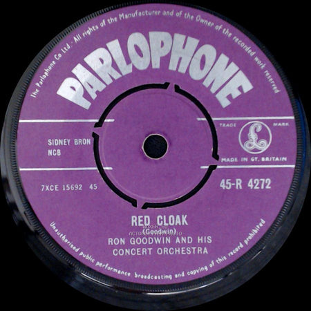 Ron Goodwin And His Concert Orchestra - Elizabethan Serenade / Red Cloak side B