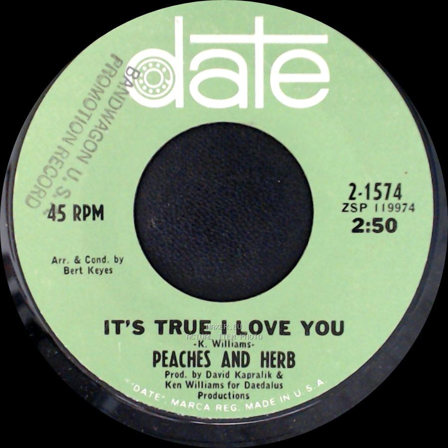 Peaches And Herb - Love Is Strange / It's True I Love You side B