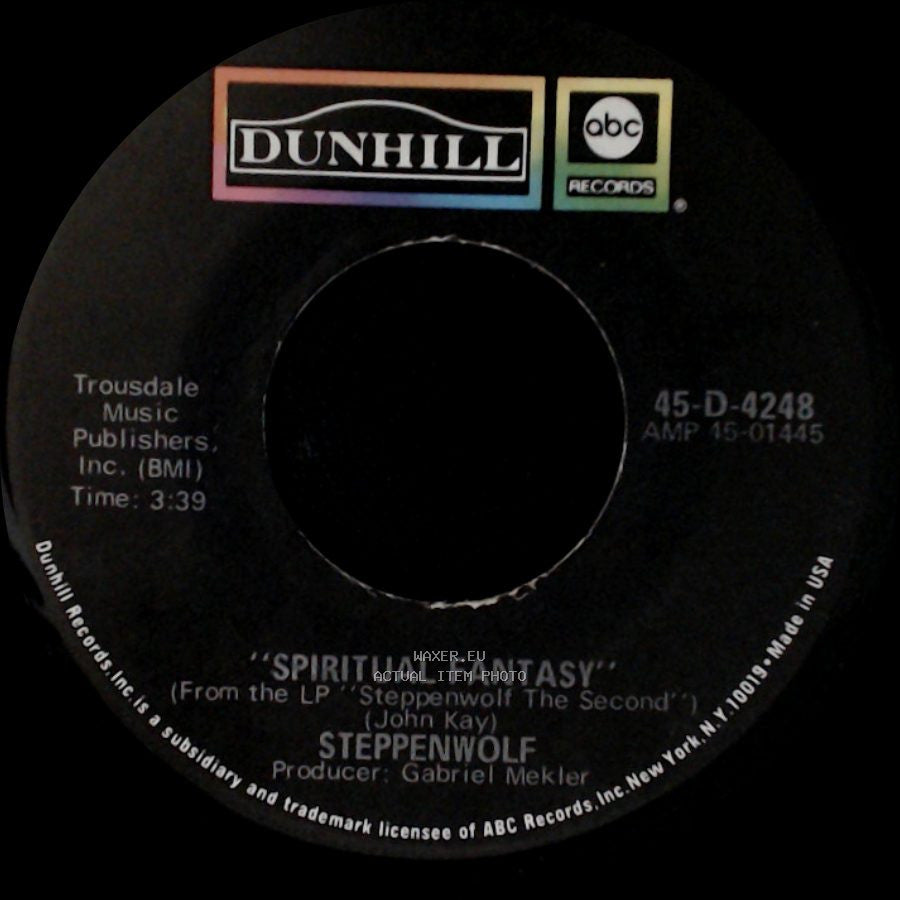 Steppenwolf - Screaming Night Hog / Spiritual Fantasy side B
