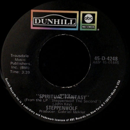 Steppenwolf - Screaming Night Hog / Spiritual Fantasy side B