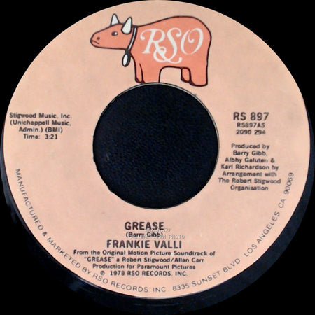 Frankie Valli - Grease / Grease (Instrumental) side A