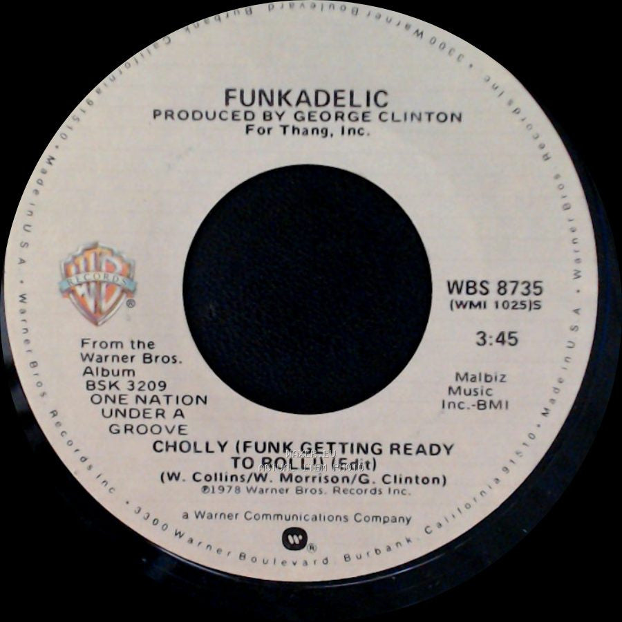 Funkadelic - Into You (Edit) / Cholly (Funk Getting Ready To Roll!) (Edit) side B