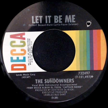 The Sundowners - Blue-Green Eyes / Let It Be Me side B