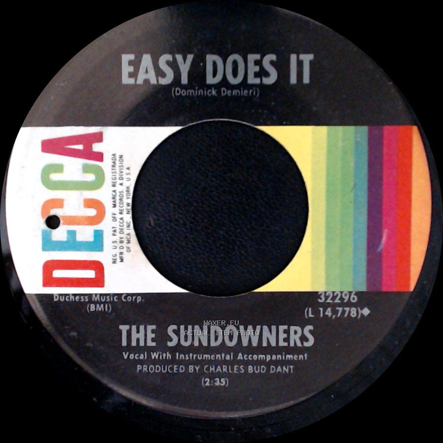The Sundowners - Easy Does It / Sonny Day People side A