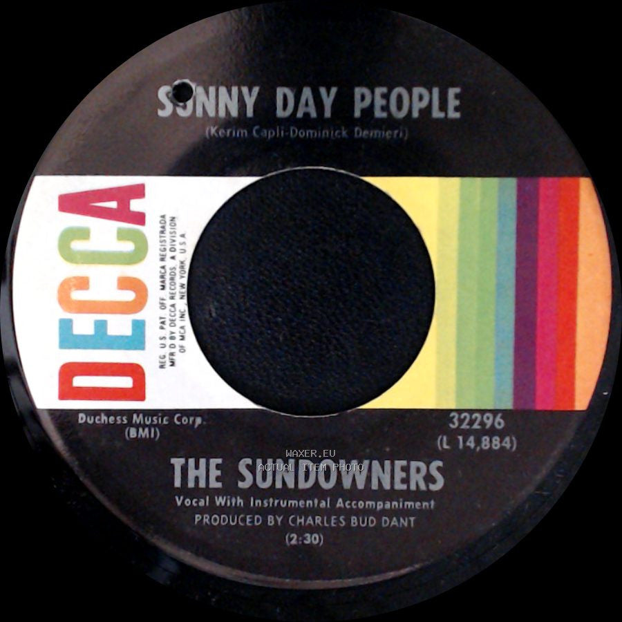The Sundowners - Easy Does It / Sonny Day People side B