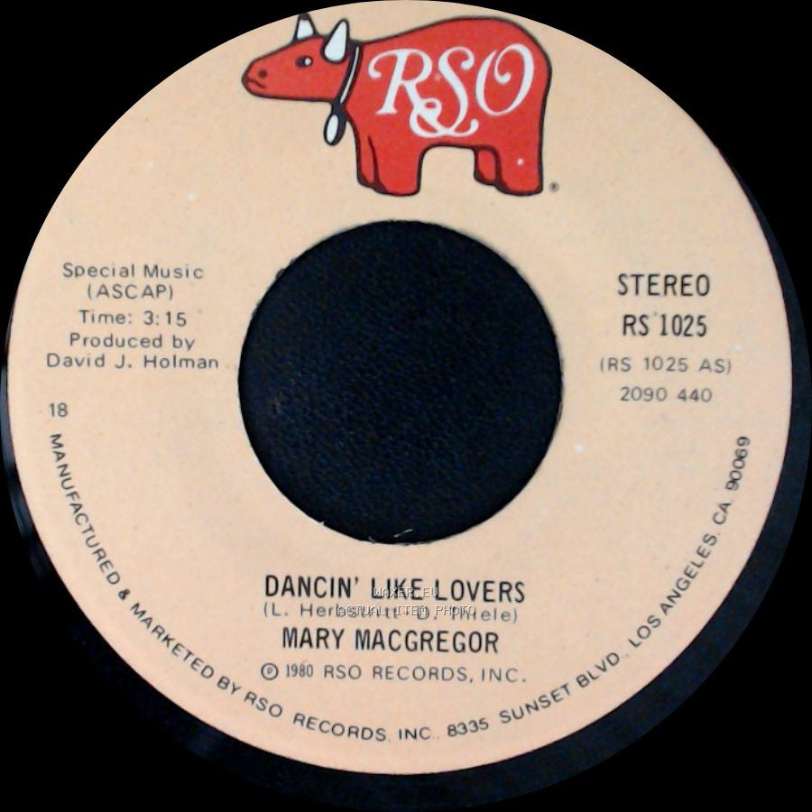 Mary Macgregor - Dancin' Like Lovers / I Can't Hold On side A