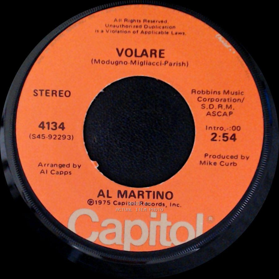 Al Martino - Volare / You Belong To Me side B