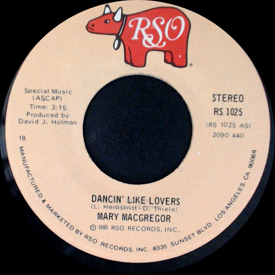 Mary Macgregor - Dancin' Like Lovers / I Can't Hold On side A