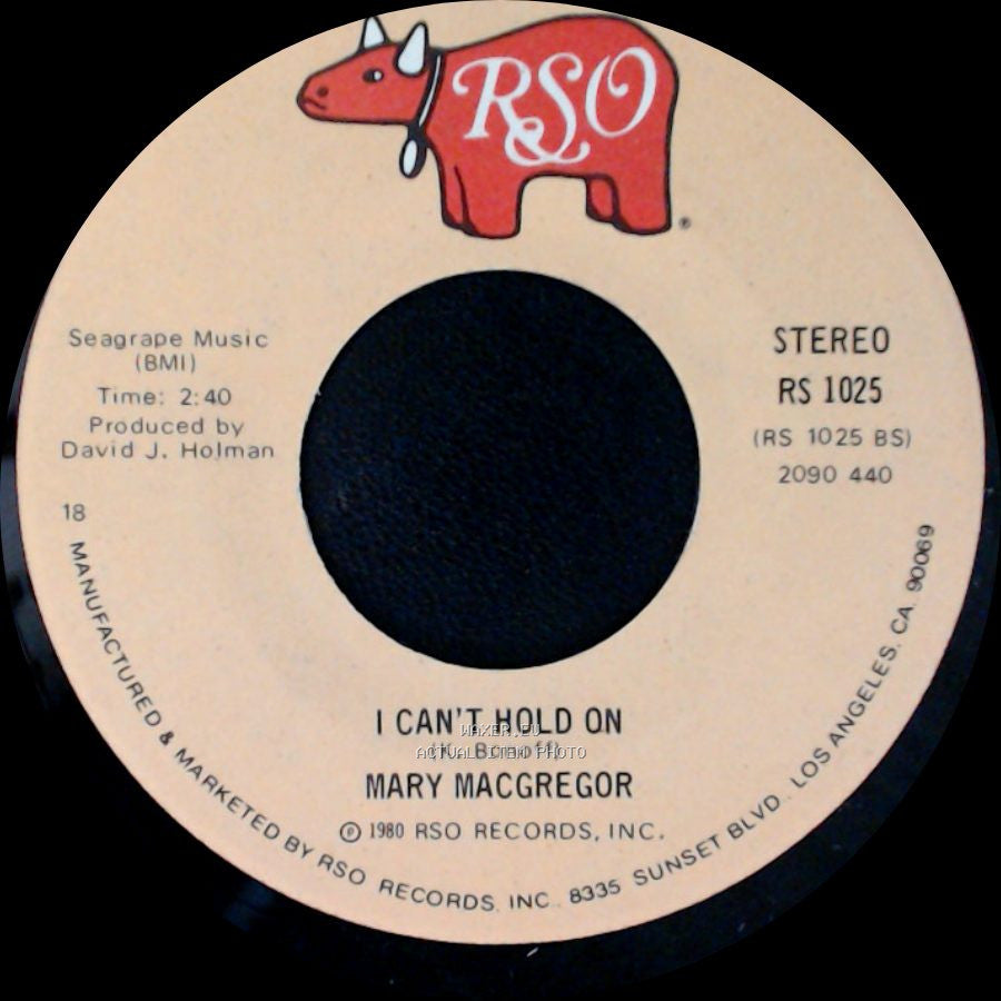 Mary Macgregor - Dancin' Like Lovers / I Can't Hold On side A