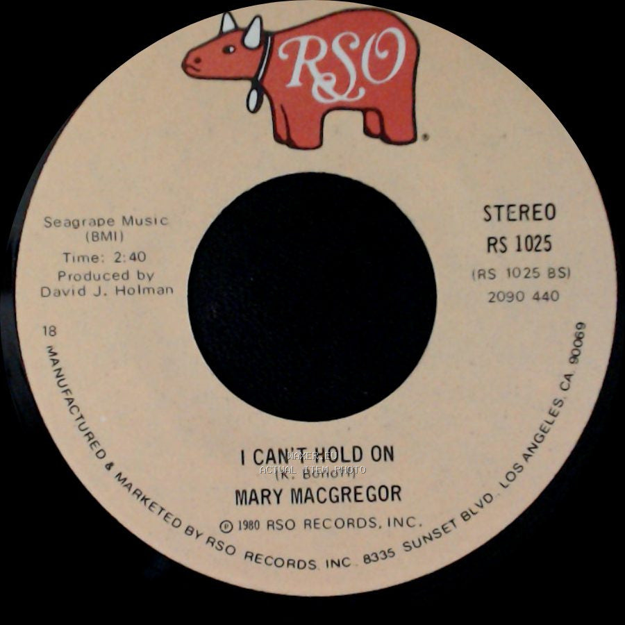 Mary Macgregor - Dancin' Like Lovers / I Can't Hold On side A