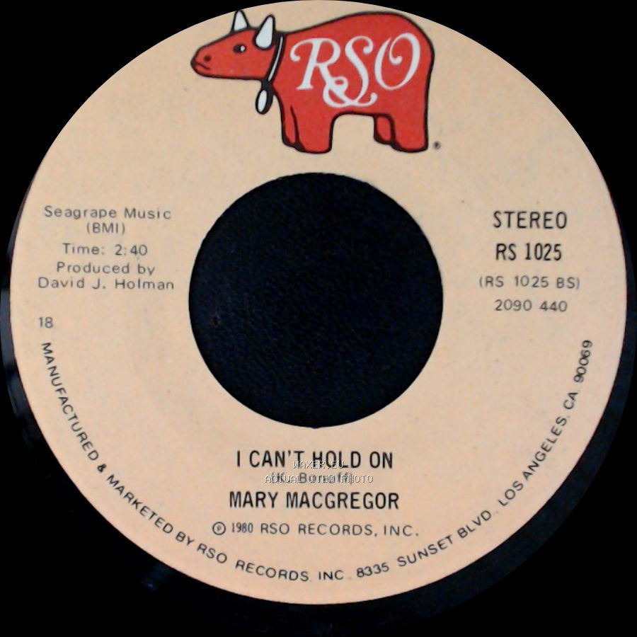 Mary Macgregor - Dancin' Like Lovers / I Can't Hold On side A