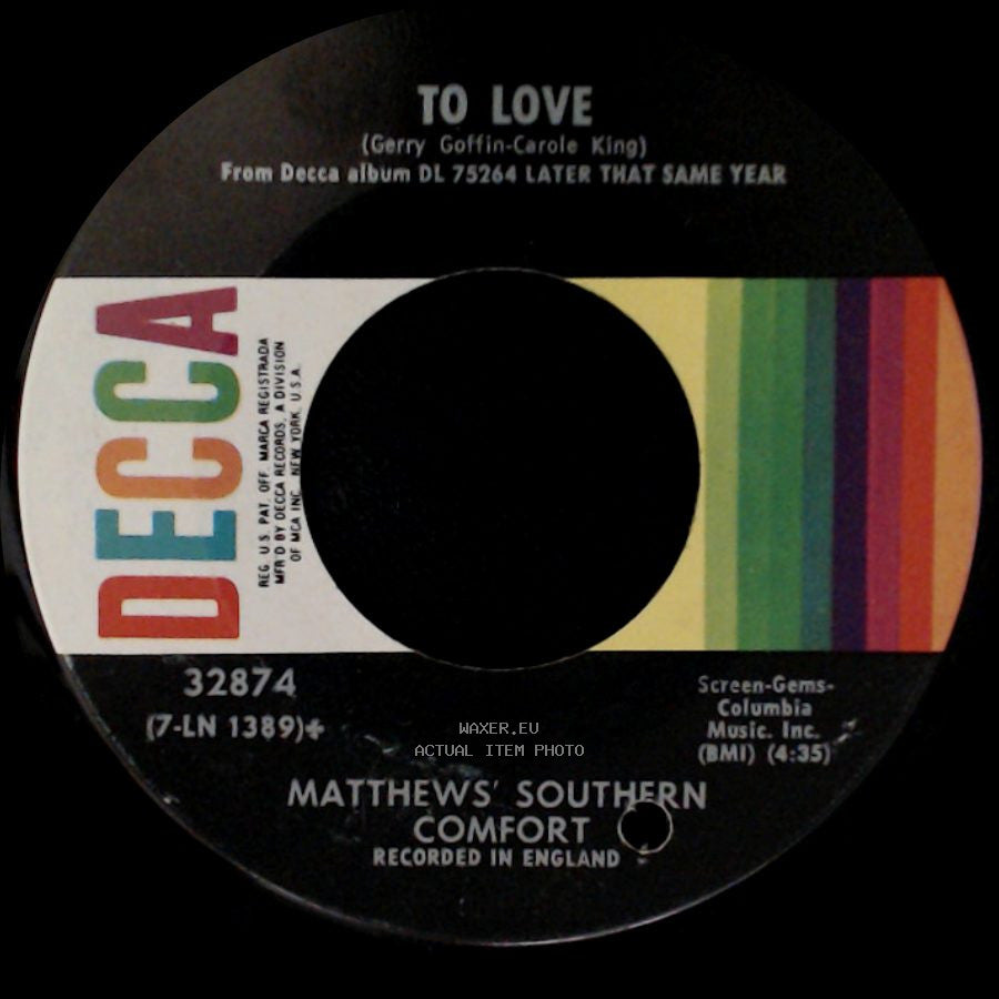 Matthews' Southern Comfort - Tell Me Why / To Love side B