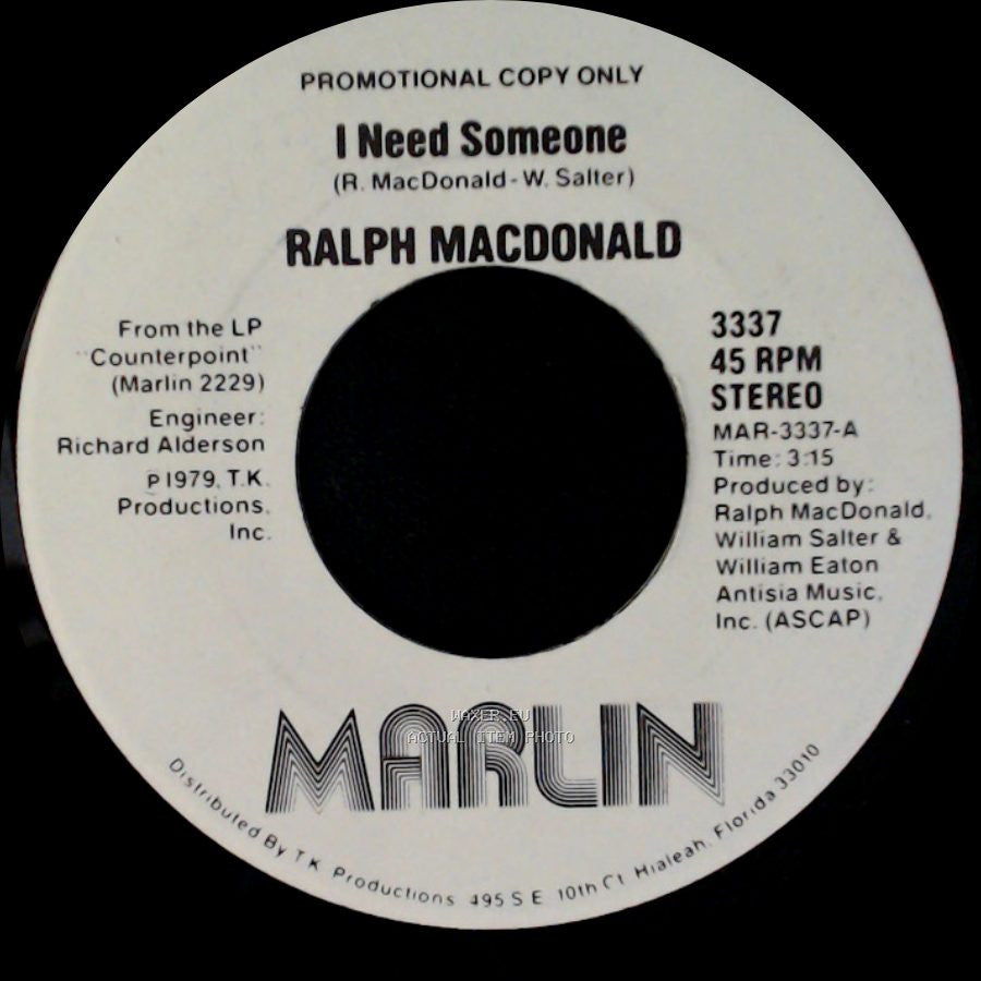 Ralph Macdonald - I Need Someone / Discolypso side A