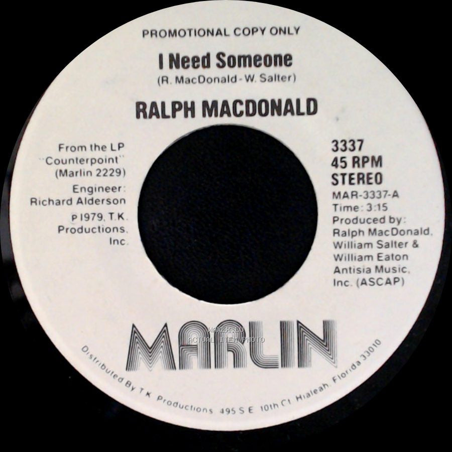 Ralph Macdonald - I Need Someone / Discolypso side A