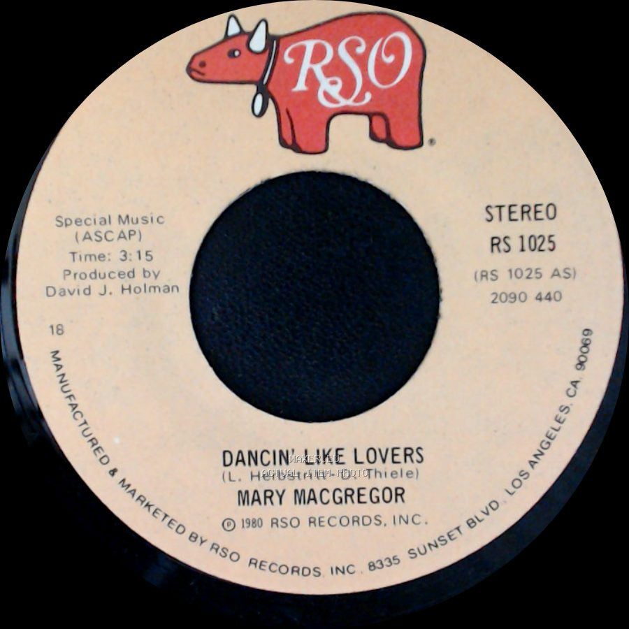 Mary Macgregor - Dancin' Like Lovers / I Can't Hold On side A