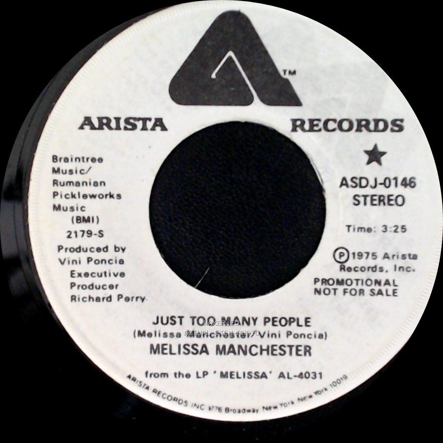 Melissa Manchester - Just Too Many People / Just Too Many People side A