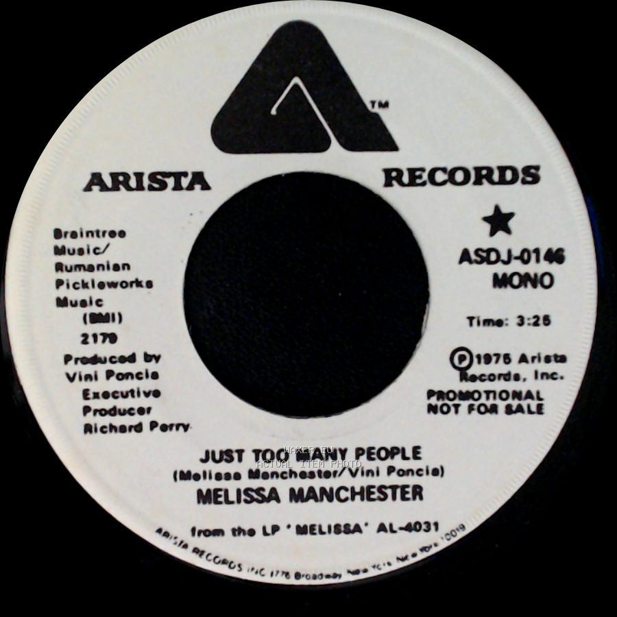 Melissa Manchester - Just Too Many People / Just Too Many People side A