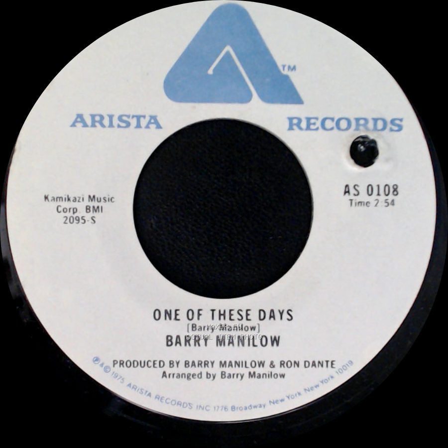 Barry Manilow - One Of These Days / It's A Miracle side B