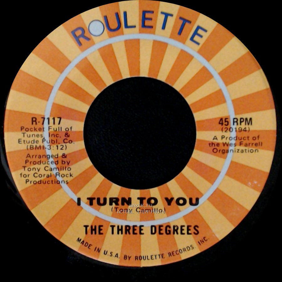 The Three Degrees - Trade Winds / I Turn To You side B