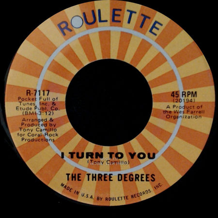 The Three Degrees - Trade Winds / I Turn To You side B