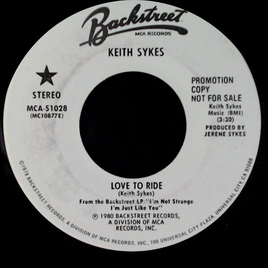 Keith Sykes - Love To Ride / Love To Ride side A