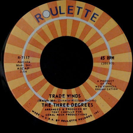 The Three Degrees - Trade Winds / I Turn To You side B