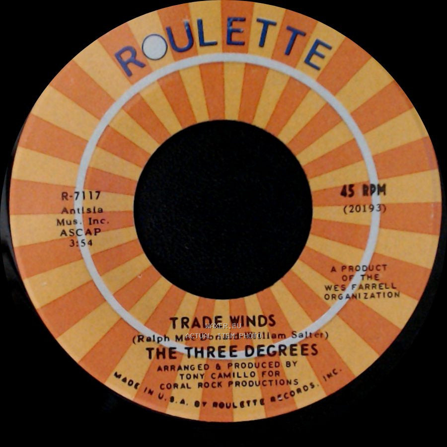 The Three Degrees - Trade Winds / I Turn To You side B
