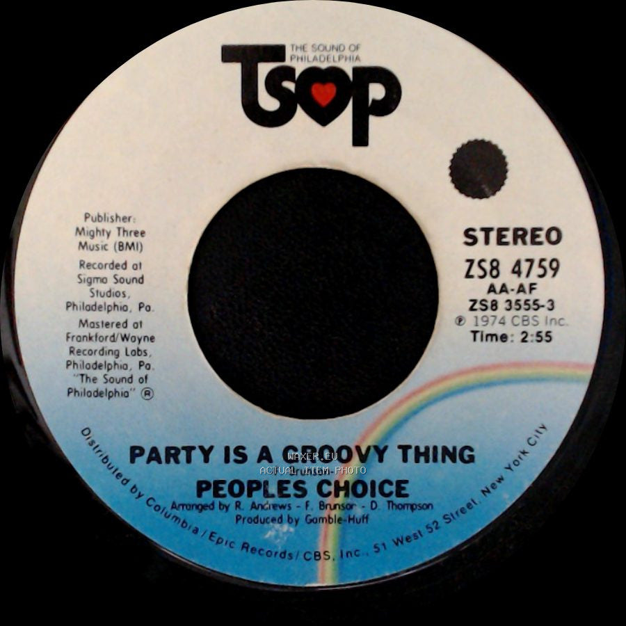 Peoples Choice - Party Is A Groovy Thing / Asking For Trouble side A